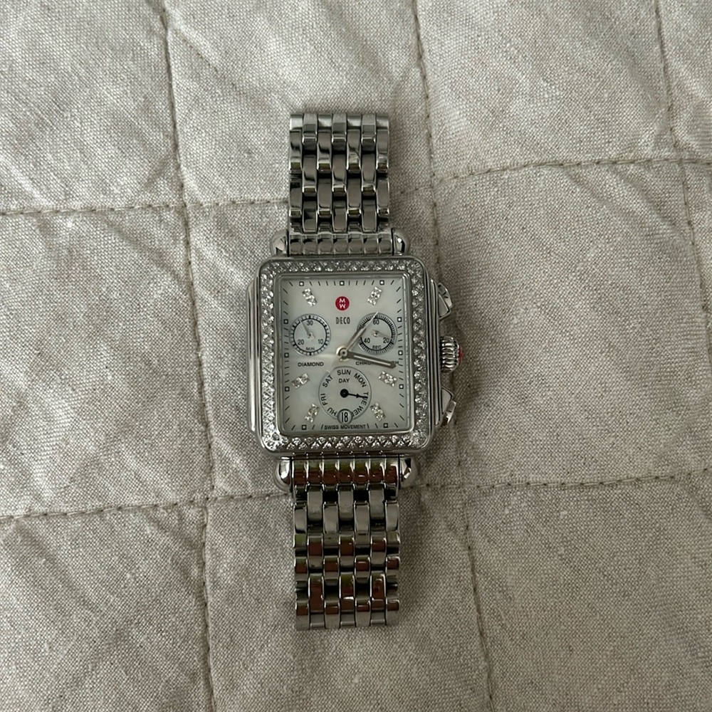 Genuine Michele watch with diamond face